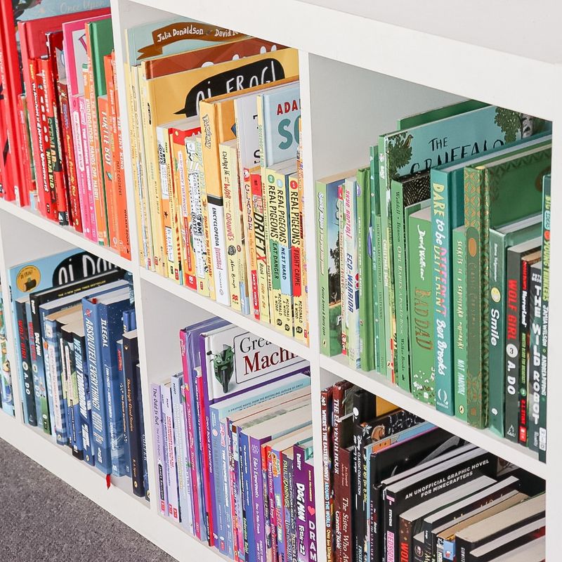 Bookshelves Filled with Books